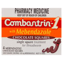 Combantrin 1 With Mebendazole Chocolate Squares 4 tablets thumbnail 1