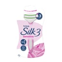 Schick Silk 3 Sensitive Disposable Razors 4 pack thumbnail 1
