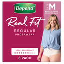 Depend Underwear RealFit Female Medium 8 pack thumbnail 10