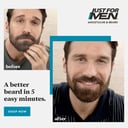 Just For Men Moustache & Beard Brush-In Colour Gel M55 Real Black 1 pack thumbnail 6