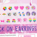 Pink Poppy Unicorn Princess Stick On Earrings 20 pairs thumbnail 2