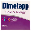 Dimetapp Kids 6 Years and Over Cold & Allergy Sugar Free Grape Flavour 200ml thumbnail 5
