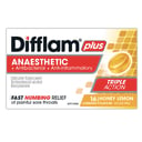Difflam Plus Anaesthetic Triple Action Honey & Lemon 16 lozenges thumbnail 1
