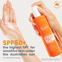 Avene Sunsitive Sunscreen Spray SPF 50+ 200ml thumbnail 5