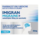 Imigran Migraine 50mg - 2 tablets thumbnail 1
