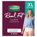 Depend RealFit Super Underwear Female Extra Large 8 pack thumbnail 7