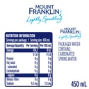 Mount Franklin Lightly Sparkling Mineral Water 450ml thumbnail 2