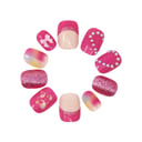 Pink Poppy 3D Love Heart Press On Nails 1 each thumbnail 2