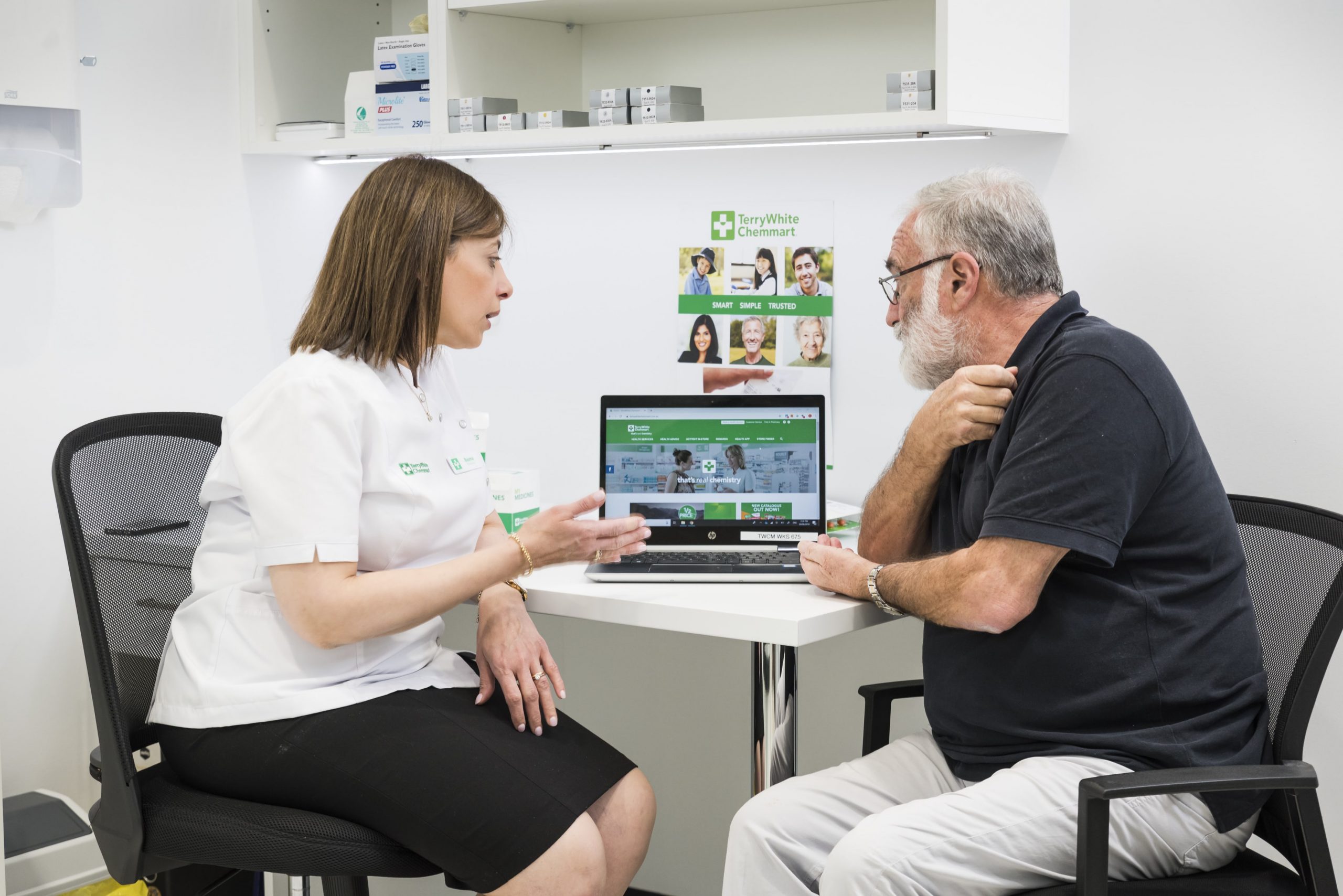 TerryWhite Chemmart pharmacist with a customer