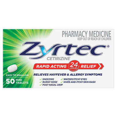 Zyrtec 10mg - 50 tablets