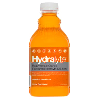 Hydralyte Ready to Use Liquid Orange Flavoured 1 litre