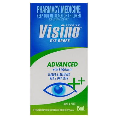 Visine Advanced Relief Eye Drops 15ml