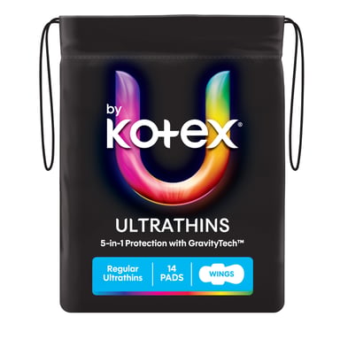 U by Kotex Pads Ultra Thin With Wings Regular 14 pack