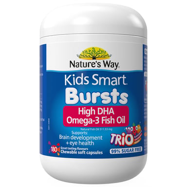 Nature's Way Kids Smart Bursts High DHA Omega-3 Fish Oil 180 Soft capsules