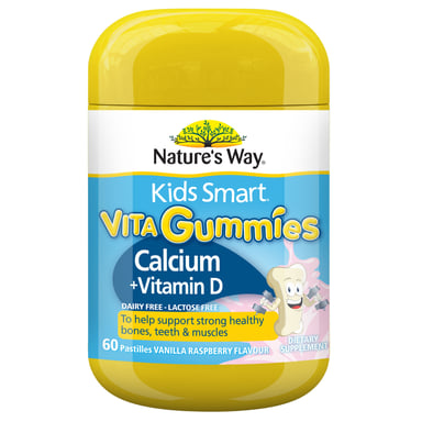 Nature's Way Kids Smart Vita Gummies Calcium + Vitamin D 60 pastilles