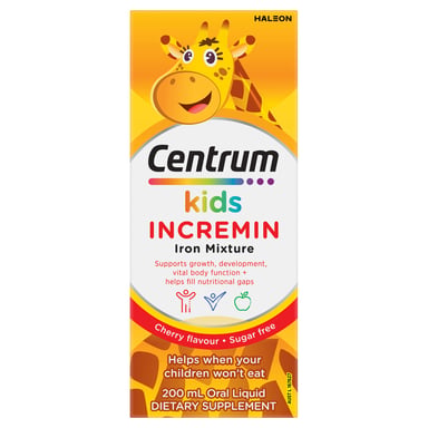 Centrum Kids Incremin Iron Mixture Cherry Flavour 200ml