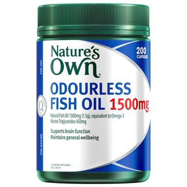 Nature's Own Odourless Fish Oil 1500mg - 200 capsules