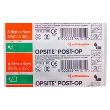 Opsite Post-Op Waterproof Barrier Dressing 6.5cm X 5cm - 1 each