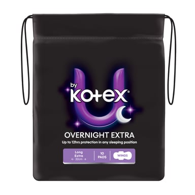 U by Kotex Pads Overnight Maxi 10 pack