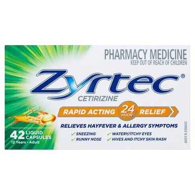 Zyrtec Rapid 10mg 42 liquid cap
