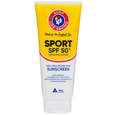Surf Life Saving Sunscreen Sport SPF50+ Tube 200ml