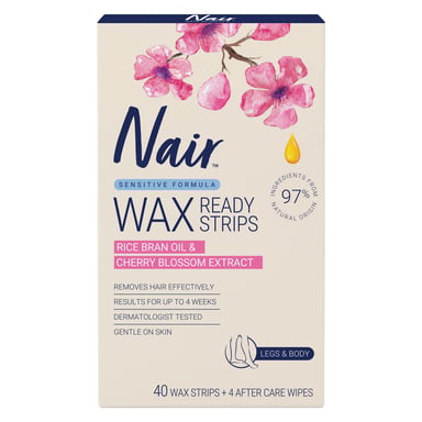 Nair Sensitive Wax Strips Large 40 strips