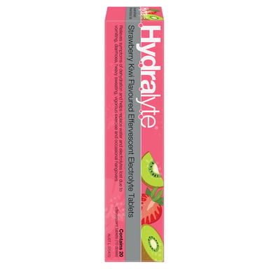 Hydralyte Effervescent Strawberry Kiwi 20 tablets