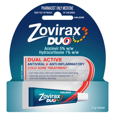 Zovirax Duo Cold Sore Cream 2g