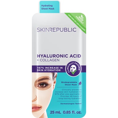 Skin Republic Hyaluronic Acid & Collagen Face Mask 25ml