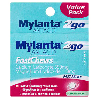 Mylanta Fast Chews 24 tablets
