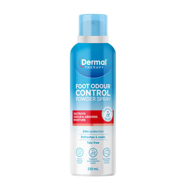 Dermal Therapy Foot Odour Control Powder Spray 210ml