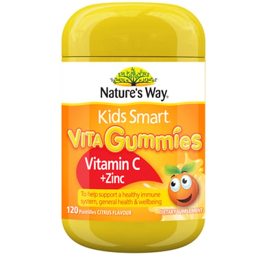 Nature's Way Kids Smart Vita Gummies Vitamin C + Zinc 120 pastilles