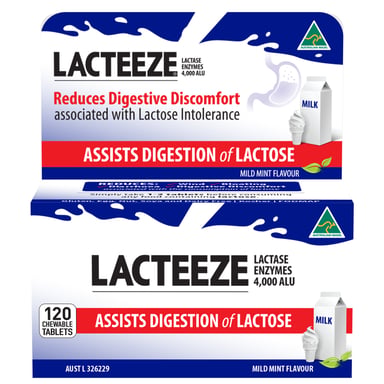 Lacteeze Chewables 120 tablets