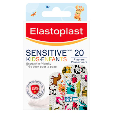 Elastoplast Sensitive Kids Strips Animals 20 pack