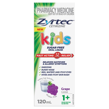 Zyrtec Kids Liquid Grape 120ml