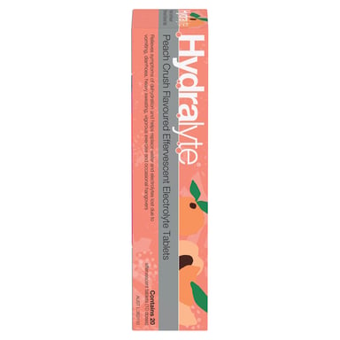 Hydralyte Effervescent Peach Crush 20 tablets
