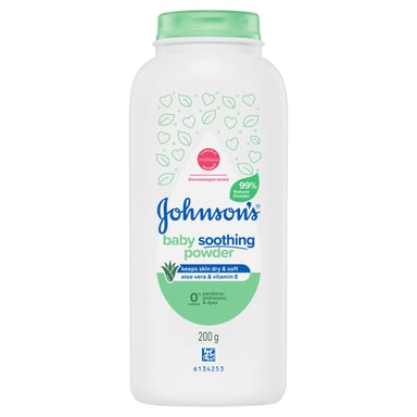 Johnson's Baby Pure Cornstarch Aloe & Vitamin E Soothing Baby Powder 200g