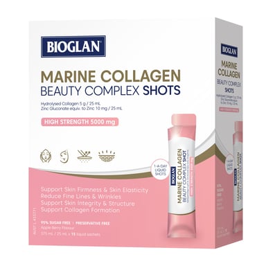 Bioglan Marine Collagen Beauty Complex Shots 25ml - 15 sachets