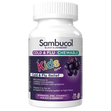 Sambucol Kids Cold & Flu 36 chewable tablets