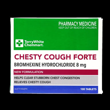 TerryWhite Chemmart Chesty Cough Forte 100 tablets