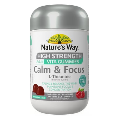 Nature's Way High Strength Adult Vita Gummies Calm & Focus L-Theanine 50 pastilles