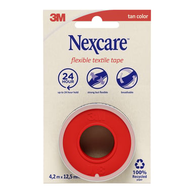 Nexcare Flexible Textile Tape 12.5mm X 4.2m 1 roll