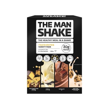 The Man Shake Meal Replacement Favourites Variety Pack 8 pack