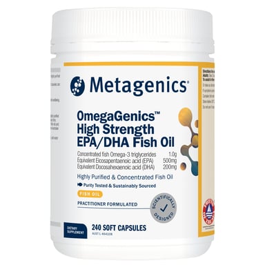 Metagenics OmegaGenics High Strength EPA DHA Fish Oil 240 capsules