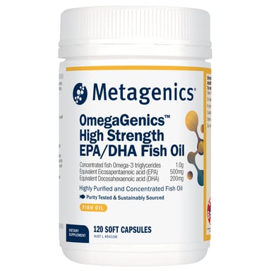 Metagenics OmegaGenics High Strength EPA DHA Fish Oil 120 capsules