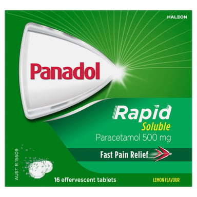 Panadol Rapid Soluble Effervescent 500mg - 16 tablets