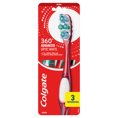 Colgate 360 Optic White Man Toothbrush 3 pack