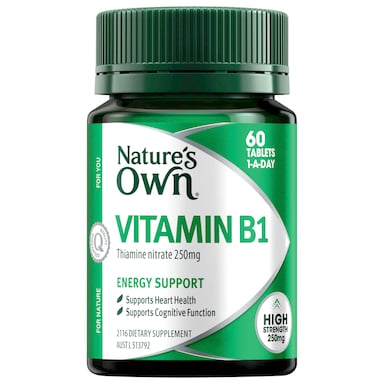 Nature's Own Vit B1 Tablets 250mg 60 tablets