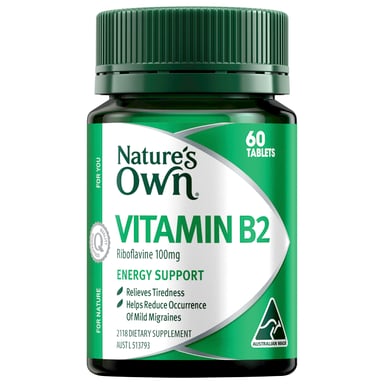 Nature's Own Vit B2 Tablets 100mg 60 tablets