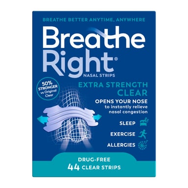 Breathe Right Nasal Strips Extra Strength Clear 44 strips